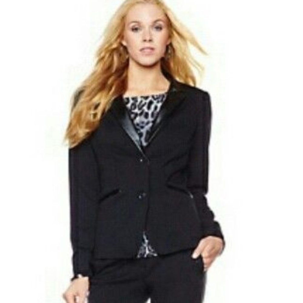 G by Giuliana Ranic Black Blazer with faux leather